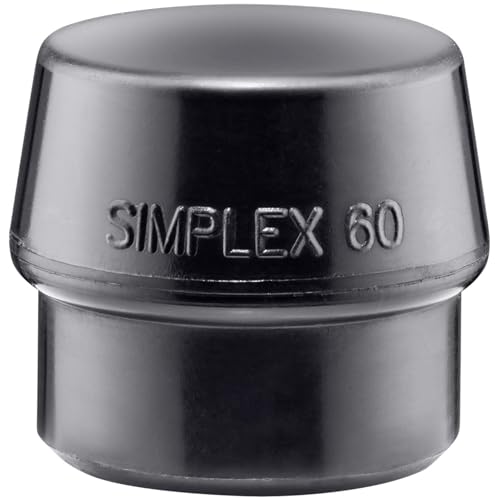 Image of Halder Simplex Replacement Insert, Medium-Hard Rubber, Odorless, Ultra Low-Wear, Black, 60mm, 2.36 in., 7.23 Oz.