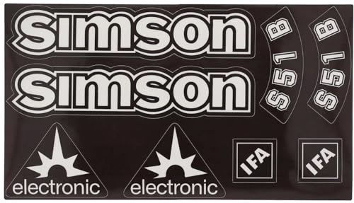 Transparente Simson S51B Aufkleber IFA Electronic Tank Seitendeckel Hell Premium