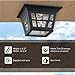 Sea Gull Lighting 78131-12 Herrington Two - Light Outdoor Ceiling Flush Mount Outside Fixture, Black 6.5x10.75x10.75