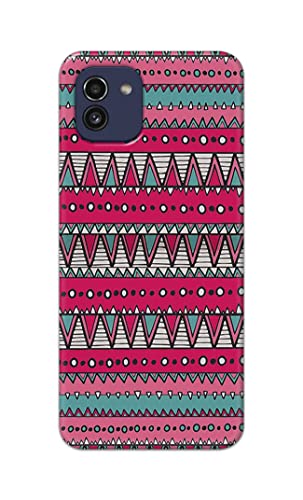 Image of PRINTFIDAA Printed Hard Back Cover Case for Samsung Galaxy A03 Back Cover (Geometric Vintage Pattern) -1803