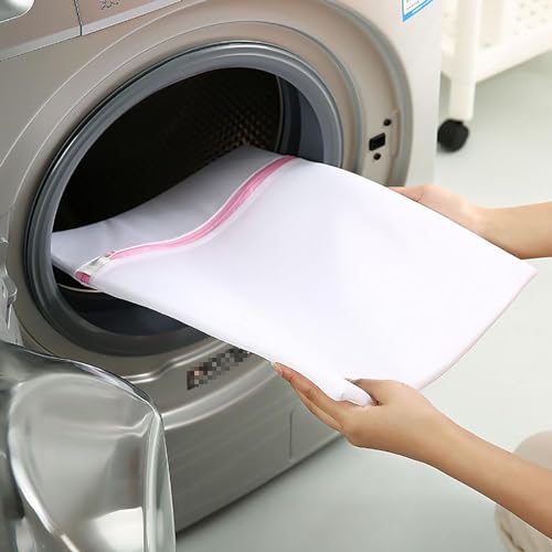 NVTRSD 3 Stück Wäschenetz für Waschmaschine, Wäschesäckchen Laundry Bag 50 x 60cm, Wäschesack Wäschebeutel mit Reißverschluss, für BH, Reise, Schuhe, Koffer, Socken, Unterwäsche, Babykleidung