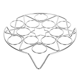 Warmhm Edelstahl Dampfgestell für Eier Hitzebeständiger Stabiler Rund-eierhalter mit Drei Füßen Multifunktionales Dämpfgestell für Eier Dampfbuns und Knödel Verschiedene Töpfe Geeignet