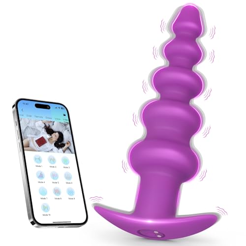 Plug Anale Vibratoreper Uomo, Vibratoriper Donne Sex Toys Anali Dildo con 10 Modalità di Vibrazione Dura 60 Minuti Sextoysdonna, Vibratore Plug Analesex Massaggiatore Prostatico Uomo