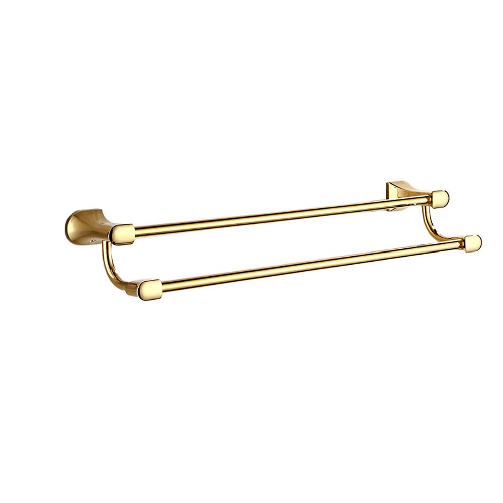 Toalleros de Barra de Pared, Toalleros de Baño de Latón Oro Cepillado Estante de Toalla Accesorios de Baño para Cocina, Baño, Instalación de Tornillos