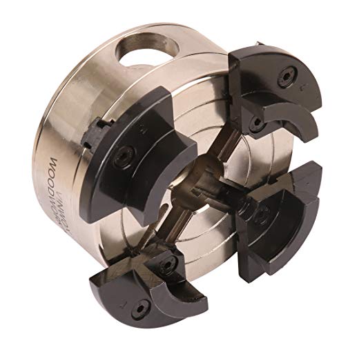 VINWOX 3-1/2INCH Self-Centering Wood Lathe Key Chuck Set, Round Jaw Mounted, with Step Jaw, Pin Jaw & Wide Jaw, 1"x8TPI Thread & 3/4"x16TPI Adapter, SCK4-3.5NV-SET, Nickle Coating NOVA Chuck Body by VINWOX - Image 9