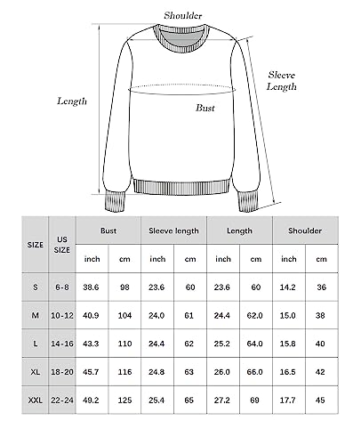 Qualfort Women's Crewneck Sweater 100% Cotton Soft Knit Pullover Sweaters White Large #TOP4