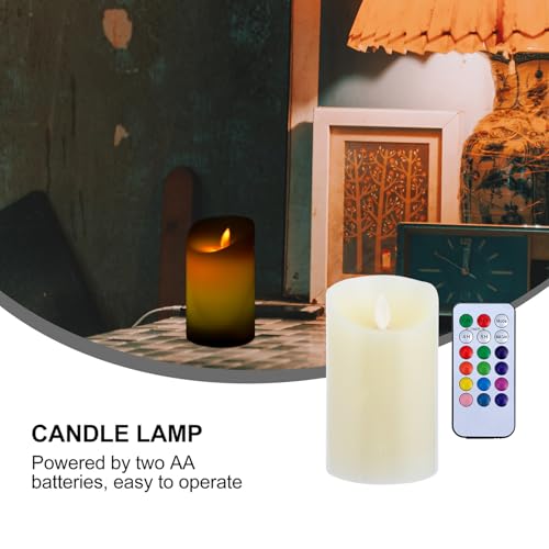 Velas electrónicas de decoración sin llama con luces multicolor y control remoto 5