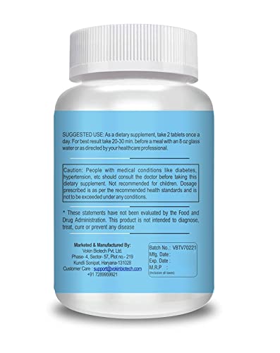 Image of Vokin Biotech TopViz Eye Care Supplement to Improve Vision, Blue Light & Digital Guard (Lutein, Zeaxanthin) - 60 Vegetarian Tablets (Pack of 1)