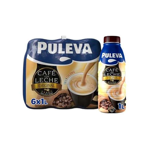 Café con Leche Puleva Original botella 1L - Pack 6 unidades