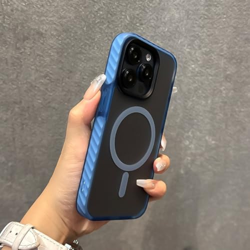 Étui magnétique iPhone 13 antichoc bleu à échelle de couleurs, charge sans fil optimisée