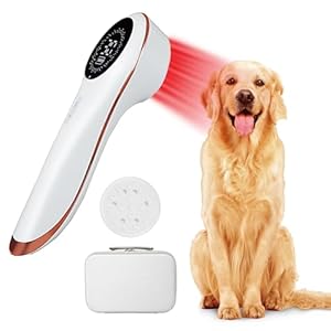 Dogs Coldlasser Light Device, Red Light Human/Pet Device with Upgrade Magnetic Cover, Target Joint & Muscle Pain Reliefdevice, 13 * 650nm & 3 * 808nm