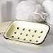 Cream Enamel Soap Dish with Removable Drip Tray and Drainage Holees Vintage Inspired Soap Holder
