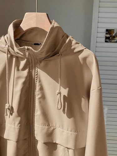 Chic Khaki Womens Casual Jacket for Fall/Winter - Perfect for Every Occasion! - Image 4