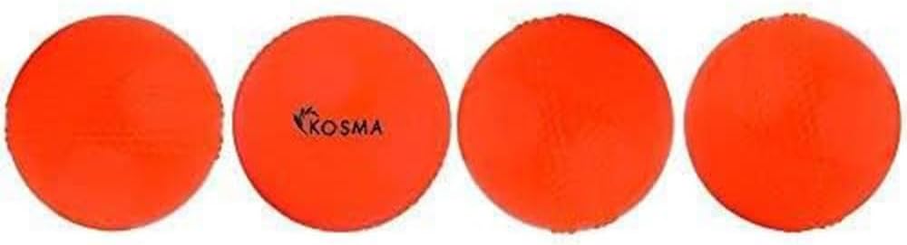 Pack of 4 Cricket Windball | Suitable for Indoor and Outdoor|Cricket practice Balls - Orange