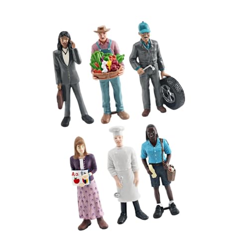 Luwecf Conjunto de 6 Figuras de Personajes para Manualidades Y Escenarios Creativos, Estilo a
