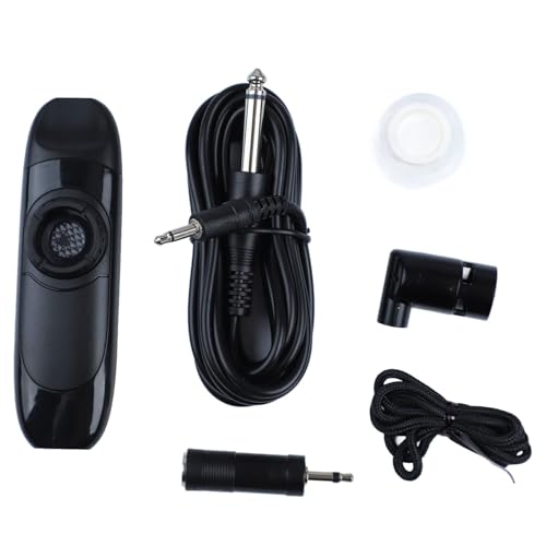 Kazoo électrique en alliage d'aluminium noir de 11cm avec embouchure résine et micro