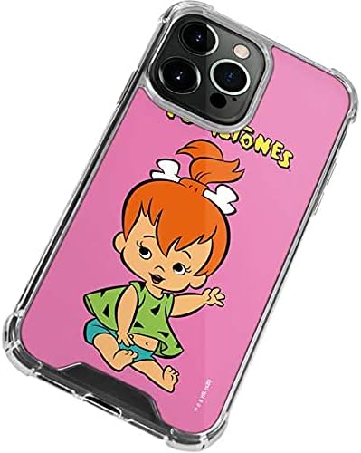 Skinit Clear Phone Case Compatible with iPhone 13 Pro - Officially Licensed The Flinstones Pebbles Flintstone Design