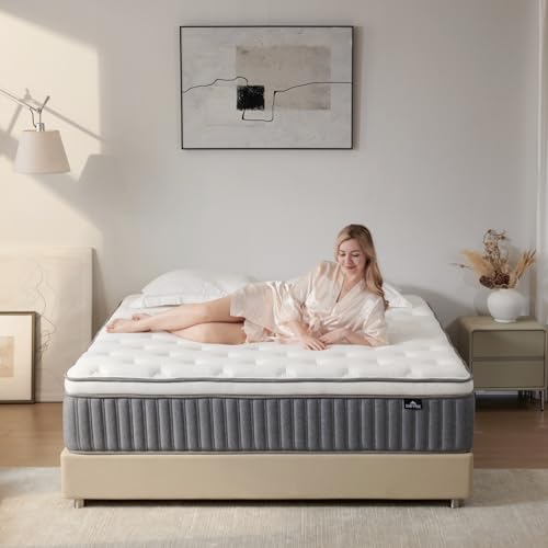 SNFPNE 10 Inch Queen Size Hybrid Mattress Gel Memory Foam