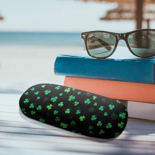 Image of WIRESTER Hard Shell Eyeglasses Case, Clamshell Sunglasses Holder Protective Cover with Microfiber Cloth