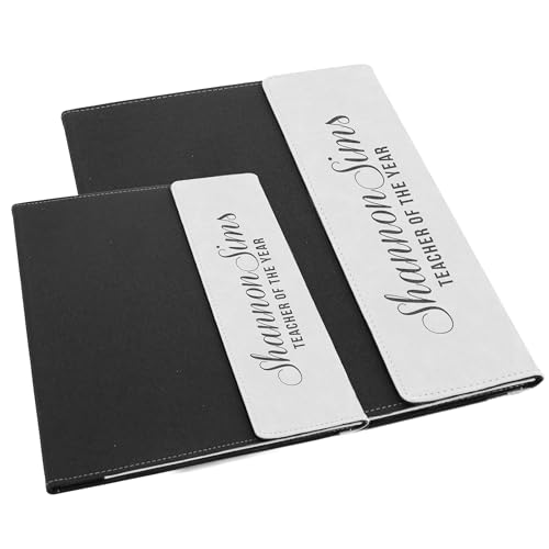 Custom Personalized Canvas Portfolio - Customized and Monogrammed Notepad, Padfolio, Business, Student, Teacher, Gift (White Flap)