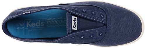 Keds Women's Chillax Washed Laceless Slip-On Sneaker,Navy,8 M Us #TOP4