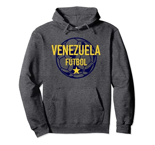 Venezuela Simple Text Football Shadow Pullover Hoodie, Grey