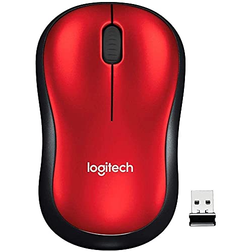 Logitech M185 Compact Ambidextrous Wireless Mouse with Rubber Grips - Red - image 3
