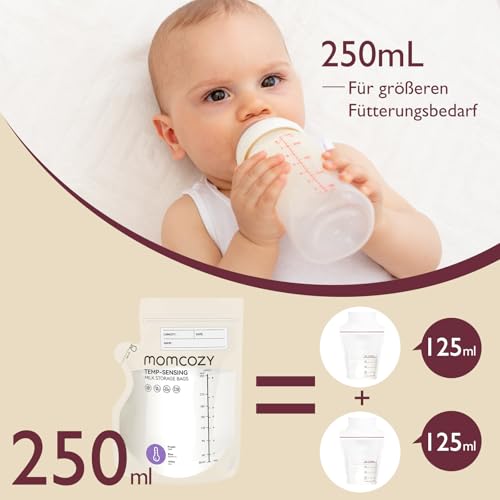 Momcozy Milchpumpen-Zubehör Easy Pour muttermilchbeutel 120 Stück – Ansicht 6