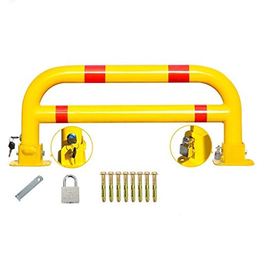 Barrières de stationnement en acier lourd – Verrou de stationnement pliable pour garage à deux voies – Borne de stationnement sans désordre avec barres parallèles et levier