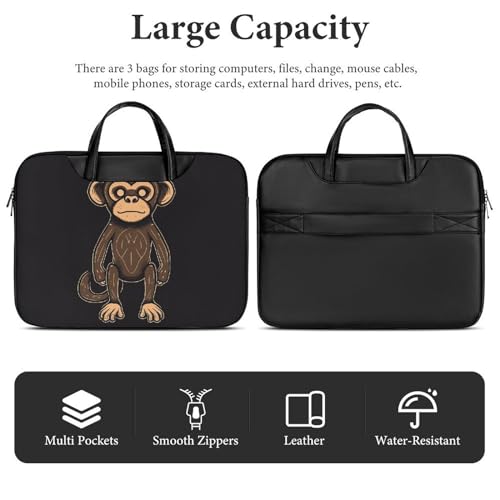 Bolsa para portátil impermeable marrón oscuro 17" miniatura 5