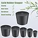Solid Rubber Stopper,18 pcs Black Rubber Corks Plugs Odor Control Pipe Tank Bottle Push-in Sealing Plug Widely Used in Pots for Plants, Salt,Pepper Shakers,Test Tube and Flasks