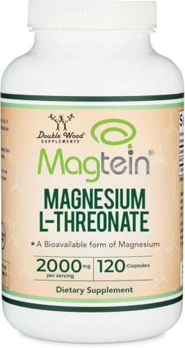 Image of Magnesium L Threonate Capsules - High Absorption Generic Supplement - Most Bioavailable Form - 2,000 mg - 100 Capsules