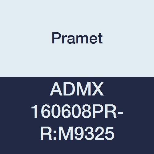 ADMX 160608PR-R:M9325 Carbide Steel (P10-P30) Insert for Force AD Milling Cutter, 16MM ADMX Insert.031" Radius, CVD, 85 Degree Parallelogram, Black (Pack of 10)