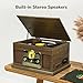 FEKTIK Bluetooth Record Player 10 in 1,FEKTIK 3-Speed Turntable for Vinyl with Speakers, LP to MP3 Converter, CD, Cassette Player, FM Radio, Wireless Streaming | Wooden