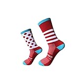 Material: Nailon. Calcetines, para exteriores, ciclismo, pies izquierdo y derecho, de rayas puntiagudos, para baloncesto, para hombres, mujeres neutral.masculino y femenino