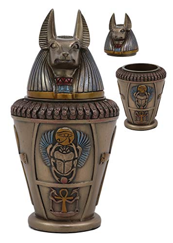 Ebros Ancient Egyptian Gods and Deities Duamutef Canopic Jar Statue 5.75