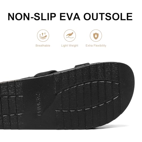 Cork Sandals With Back Strap Double Buckle Footbed Clogs Sandals Women and Men Comfortable Adjustable Ankle Strap Flat Sandal Dressy Open Toe Mules Casual Non Slip Summer Shoes sandalias de mujer3