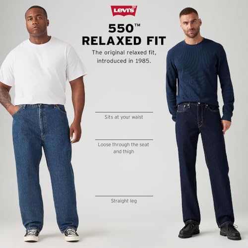 Levi's Men's 550 Relaxed Fit Jeans (Also Available in Big & Tall), Light Stonewash, 34W x 34L - 3