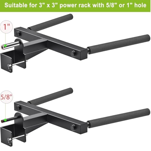 Kipika Y-Shaped Dip Bar for 2"x2"and 3"x3" Power Cage - Dip Bar Attachments for Home Gym - Heavy Duty Power Rack Attachments - Squat Rack Accessories for Strength Training - Image 4