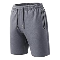 ZIP POCKETS & ELASTICATED DRAWSTRING WAIST: Side zip pockets secure essentials; elastic drawstring waist for adjustable non-slip fit. SOFT BREATHABLE FABRIC: 70% cotton, 25% polyester, 5% elastane: breathable, moisture-wicking, stretchy for movement,...