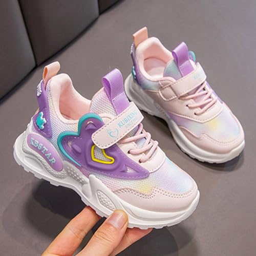 IWIHMIV Little Girl Tennis Shoes Girl Running Shoes Outdoor Non Slip Kids Comfortable Breathable Walking Sneakers3
