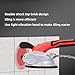 95W Cordless Tile Vibration Tool Tile Tools for Installation, 13000 Rps Hand-Held 6 Speeds Adjustable Suction Cup Tile Leveling Tool Battery Powered Tile Vibrator (2 Batteries, 1 Adapter, Red)