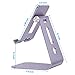 OMOTON Adjustable Tablet Stand for Desk, Upgraded Longer Arms for Greater Stability, T2 Tablet Holder with Hollow Design for Bigger Sized Phones and Tablets Such as iPad Pro/Air/Mini, Purple