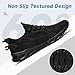 GDEBYZ Womens Mens Walking Tennis Shoes Slip On Running Sneakers Non Slip Casual Workout Athletic Gym Work Fitness Trainers Fashion Lightweight Comfortable Breathable US Black Size 6