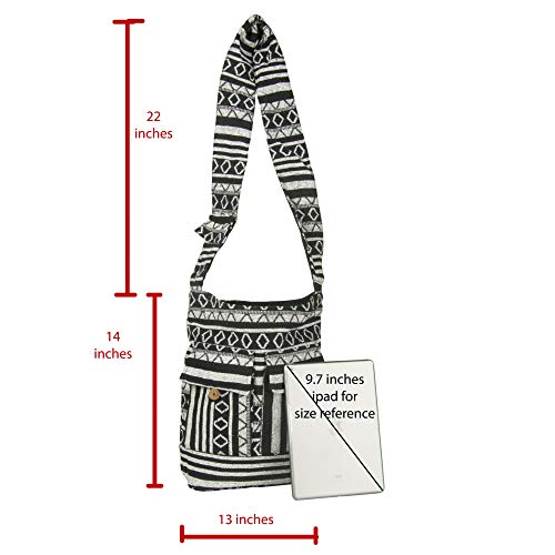 Image of SUVASANA Large Sling Shoulder Bag for Men Women Casual Comfortable Everyday Purse Travel Women's Cross-body Bags