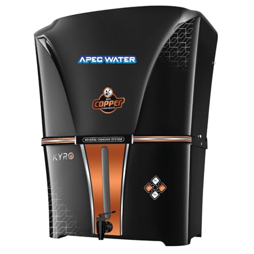 Image of Apec Water Copper RO Water Purifier 12L RO+UV+UF Copper+TDS Control+UV Purified Water, Suitable for all type of water supply 12 Liter Black