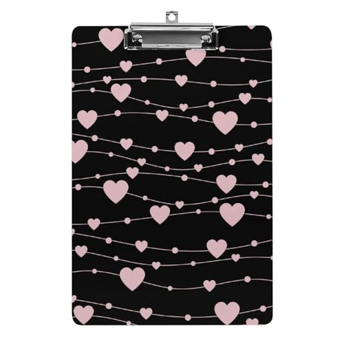 Porte-document Rose Amour A4 idéal pour organiser le bureau