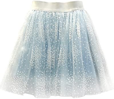 [LIANFOR] Girls Mini Skirt, Starry Sky Skirt, Children's Pleated Net Skirt, Baby Western-style Pom Pom Skirt, A-Shaped Skirt, Recitals, Weddings, Kindergarten Entrance Ceremonies, Kindergarten