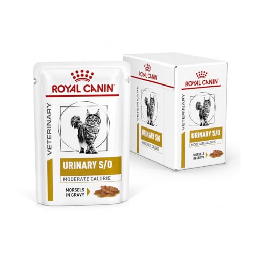 Royal Canin Veterinary Urinary S/O | 12 x 85 g | Diät-Alleinfuttermittel für Katzen | Zur Auflösung von Struvitsteinen | Niedriger RSS-Wert | Schmackhafte Häppchen in Soße