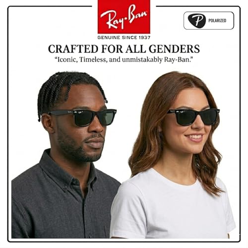 Image of Ray-Ban RB2140 ORIGINAL WAYFARER CLASSIC Square Shape Sunglasses for Men & Women with Official Eyewear Kit